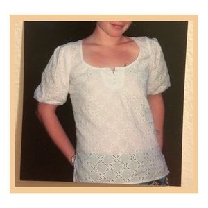 vintage eyelet Ann Taylor top